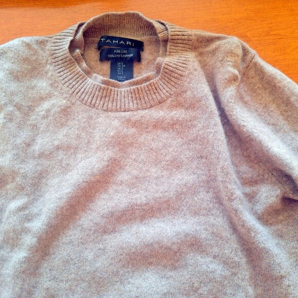 Tahari 100% 2-Ply Cashmere Sweater Size S - Picture 3 of 4